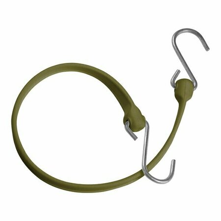 THE BETTER BUNGEE 36'' Military Green Polyurethane Strap with Galvanized Steel S Hook Ends BBS36GMG 387BBS36GMG